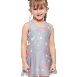 IO Kids Grey Printed Dress-image-33