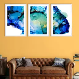 999store Blue & White Abstract Wall Painting-11