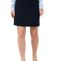 Trend Arrest Blue Above Knee Skirt-image-67