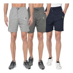 Vimal Jonney Multicolor Cotton Shorts - Pack of 3-image-110