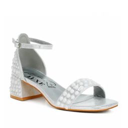 London Rag Women's Silver Ankle Strap Sandals-image-46