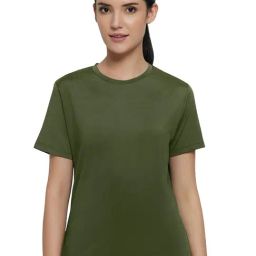 Amante Green Regular Fit Sports T-Shirt-image-80
