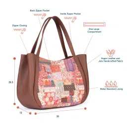 ZOUK Kutch Gamthi Multicolor Printed Luna Shoulder Bag image 3