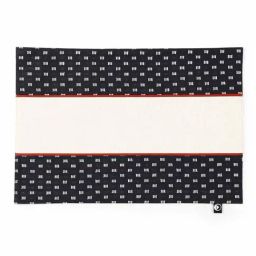 Home4U 'CLIP JACQUARD' Off-White & Black Cotton 33 cm Placemat - Set of 4-image-87