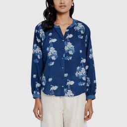 Fabindia Navy Cotton Printed Shirt-image-58