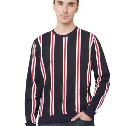 Pepe Jeans Navy Regular Fit Striped Sweatshirt-1