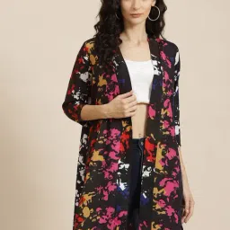 Qurvii Multicolor Printed Shrug-30