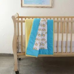 House This Ambrella White & Blue 100% Cotton 180 TC Queen-Sized Quilt - Set of 1-image-71