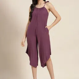Qurvii Lavender Scoop Neck Jumpsuit-picture-34