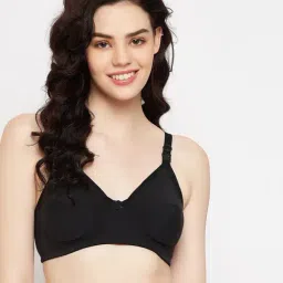Clovia Black Cotton Full Coverage Maternity Bra-image-37