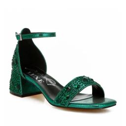 London Rag Women's Green Ankle Strap Sandals-image-8