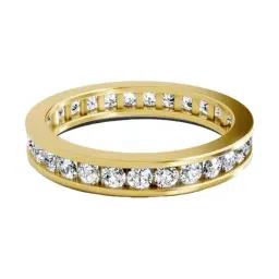 Sparkles 14k (585) Yellow Gold Eternity Lab Grown Diamond for Women-image-12