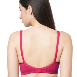 Inner Sense Fuchsia & Black Full Coverage Bra - Pack of 2 image 2