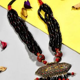 Imli Street Multicolor Gold Tone Long Beaded Necklace-11