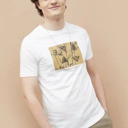 Fame Forever By Lifestyle Off White Cotton Regular Fit Printed T-Shirt-picture-17