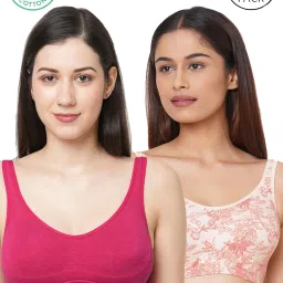 Inner Sense Fuchsia & Pink Floral Print Full Coverage Bra - Pack of 2 image 1