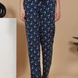Sweet Dreams Navy Cotton Regular Fit Printed Pyjama-picture-33