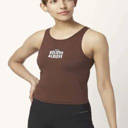 Ajile by Pantaloons Brown Cotton Printed Tank Top-image-48