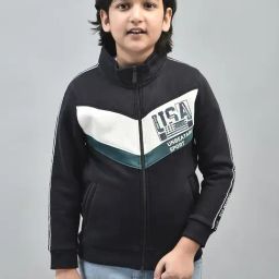 Crimsoune Club Kids Navy Printed Full Sleeves Sweatshirt-picture-3