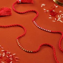 Zavya Radiant Thread of Love Rhodium & Gold-Plated 925 Silver Rakhi Combo-image-6