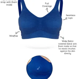 Inner Sense Blue Full Coverage Bra - Pack of 3 image 4