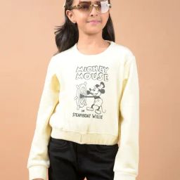 Crimsoune Club Girls Cream Graphic Sweatshirt-image-91