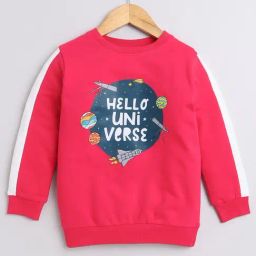 Bumzee Girls Dark Pink Printed Full Sleeves Sweatshirt-image-35