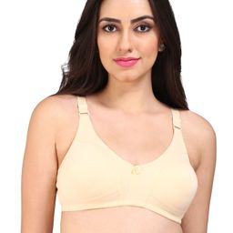 Bralux Beige Solid Non-Wired Non Padded Everyday Bra-image-14