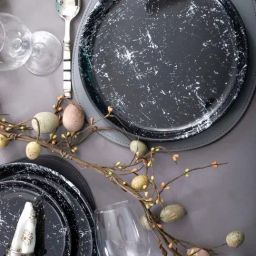 Servewell Dome Black Melamine Dinner Plates - Set of 6-image-21