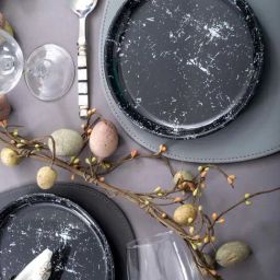 Servewell Dome Black Melamine Dinner Plates - Set of 6-image-8