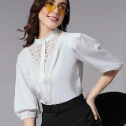 Style Quotient White Self Design Shirt-image-89