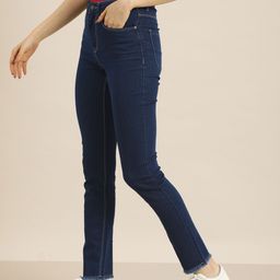 Moda Rapido Women Blue Skinny Fit High-Rise Stretchable Jeans-image-36