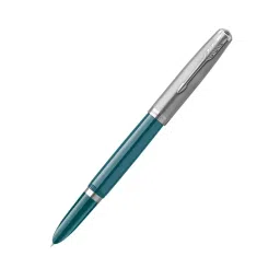Parker 51 Chrome Plated Teal Blue CT Fountain Pen (Blue), 8901198700258-image-87