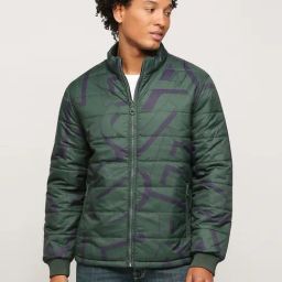 Pepe Jeans Ivy Green Regular Fit Printed Quilted Jacket-picture-39