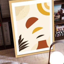 Art Street Boho Abstract Round Shape Wall Painting-11