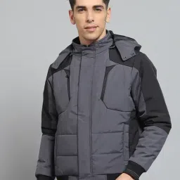 Monte Carlo Grey Regular Fit Quilted Hooded Jacket-picture-47