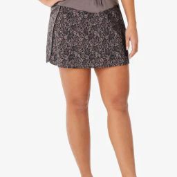 Quechua By Decathlon Mauve & Black Regular Fit Printed Skorts-8