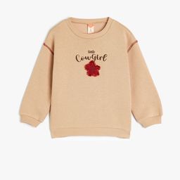 Koton Girls Embroidered Round Neck Long Sleeves Sweatshirt-picture-45