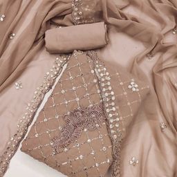 Panzora Geometric Embroidered Sequinned Unstitched Dress Material-image-46