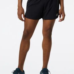 New Balance Black Printed Regular Fit Sports Shorts-image-86