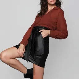 Vero Moda Brown Regular Fit Shirt-image-35