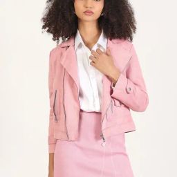 Showoff Pink Regular Fit Jacket-image-30