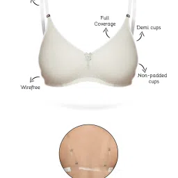 Inner Sense White Full Coverage Backless Bra - Pack of 2 image 4