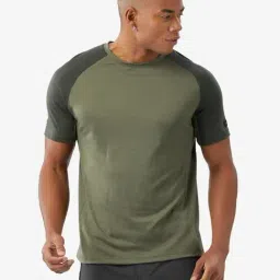 Simond By Decathlon Khaki Regular Fit Color-Block T-Shirt-image-49