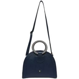 Horra Blue Solid Medium Handbag-image-20