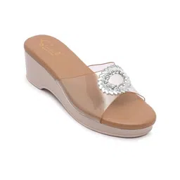 Shoestail Women Western - Embellished Wedge Heels Sandals-image-35