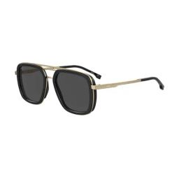 HUGO BOSS Black Rectangular Sunglasess For Men-image-15