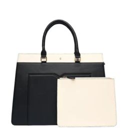 Horra Black Solid Large Handbag with Pouch-45