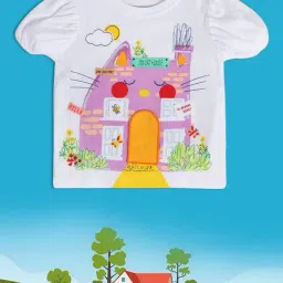 MINIKLUB Kids White Printed Top-image-26