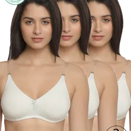 Inner Sense White Full Coverage Backless Bra - Pack of 3 image 1